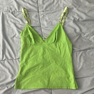 Dolce & Gabbana Bright Green Camisole Top size small